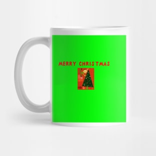 Christmas Tree with Merry Christmas being decorated Mug